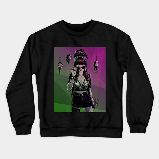 Voodoo Lady Crewneck Sweatshirt by ProserPina